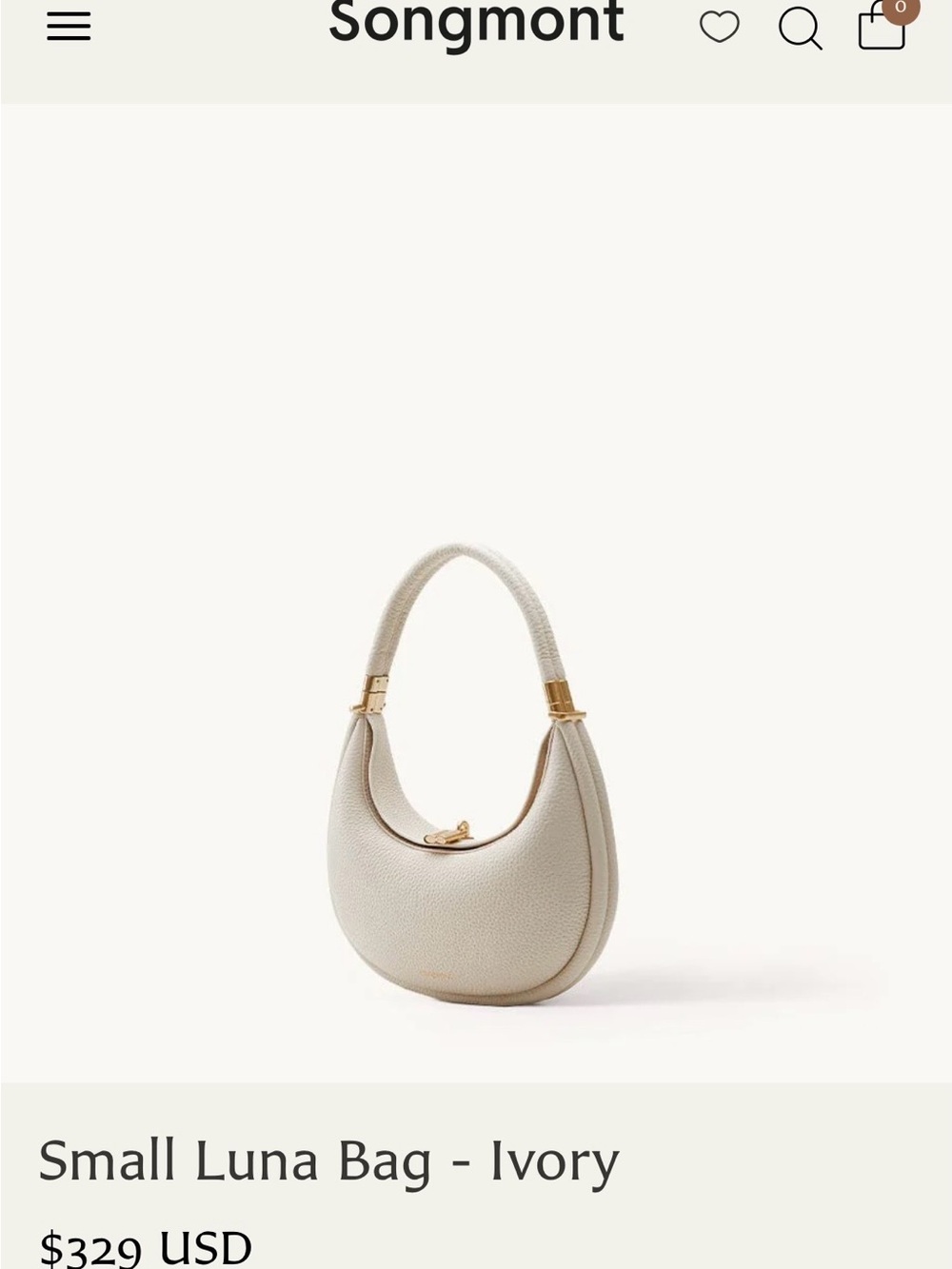 Songmont Small Luna Bag - Ivory